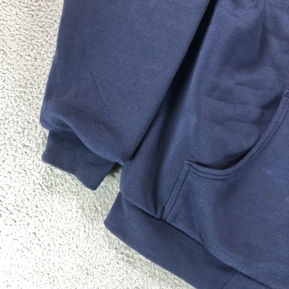 Vintage Carhartt Hoodie Mens Extra Lage Blue J149 Y2K Thermal Full Zip Workwear - Picture 3 of 13